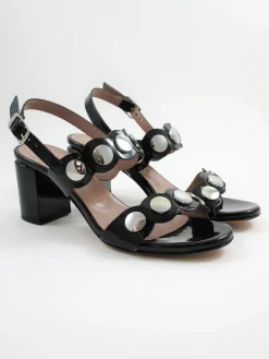 Sandalo pelle donna 2298 nero<Albano Discount