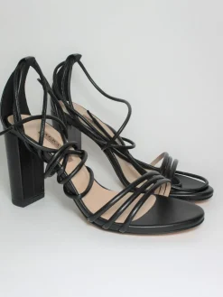 Sandalo pelle donna 8078 nero<Albano Best