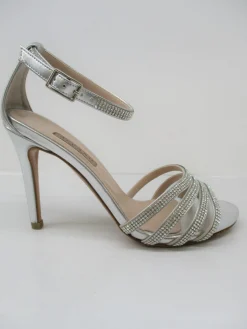 Sandalo pelle donna 4009 argento<Albano New