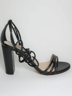 Sandalo pelle donna 8078 nero<Albano Best