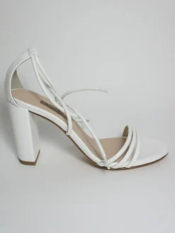 Sandalo pelle donna 8078 bianco<Albano Best