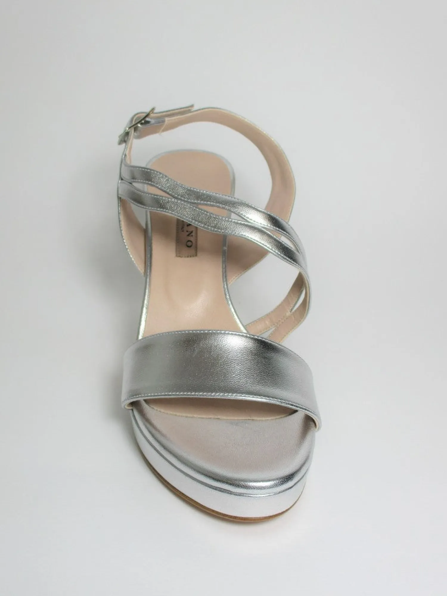 Sandalo pelle donna 4256 argento<Albano Online