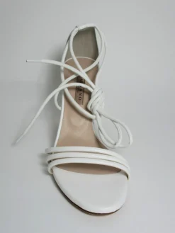 Sandalo pelle donna 8078 bianco<Albano Best