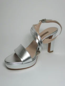 Sandalo pelle donna 4256 argento<Albano Online