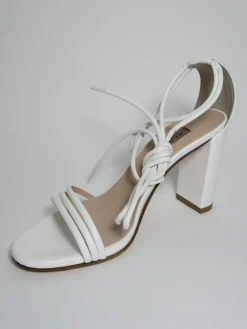 Sandalo pelle donna 8078 bianco<Albano Best