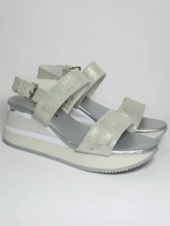 Sandalo pelle donna HONOR grigio<Apepazza Best