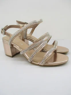 Sandalo pelle donna Mina cipria<Apepazza Discount