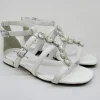 Sandalo pelle donna Poppy bianco<Apepazza New