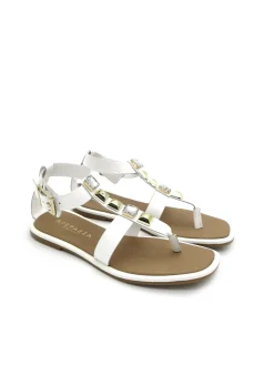 Sandalo pelle donna S2ROCK06 White<Apepazza Best