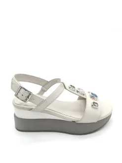 Sandalo pelle donna Helga White<Apepazza Outlet