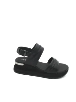 Sandalo pelle donna S2MIDSEA03 Mina Black<Apepazza Outlet