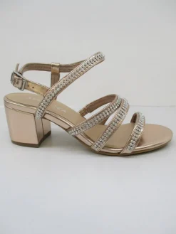 Sandalo pelle donna Mina cipria<Apepazza Discount