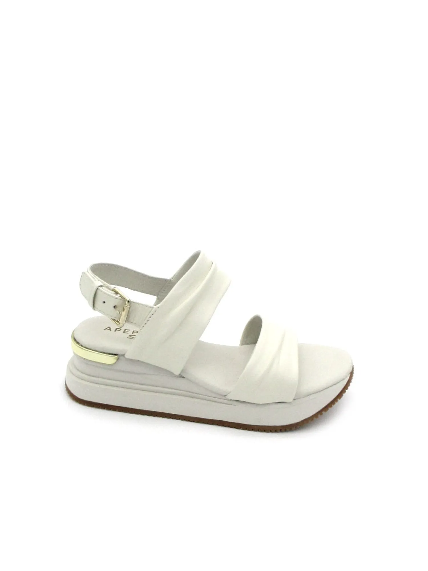 Sandalo pelle donna S2MIDSEA03 Mina White<Apepazza Outlet