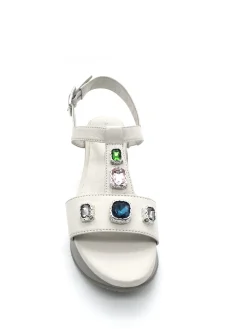 Sandalo pelle donna Helga White<Apepazza Outlet
