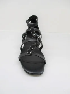 Sandalo pelle donna Poppy nero<Apepazza Discount