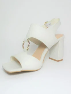 Sandalo pelle donna Vera Bianco<Apepazza Discount