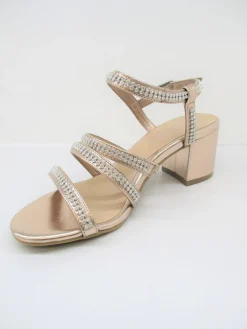 Sandalo pelle donna Mina cipria<Apepazza Discount