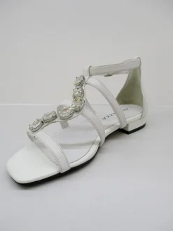 Sandalo pelle donna Poppy bianco<Apepazza New