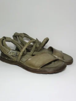 Sandalo pelle donna A46004 Verde<AS98 Hot