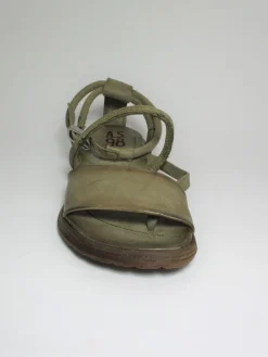 Sandalo pelle donna A46004 Verde<AS98 Hot