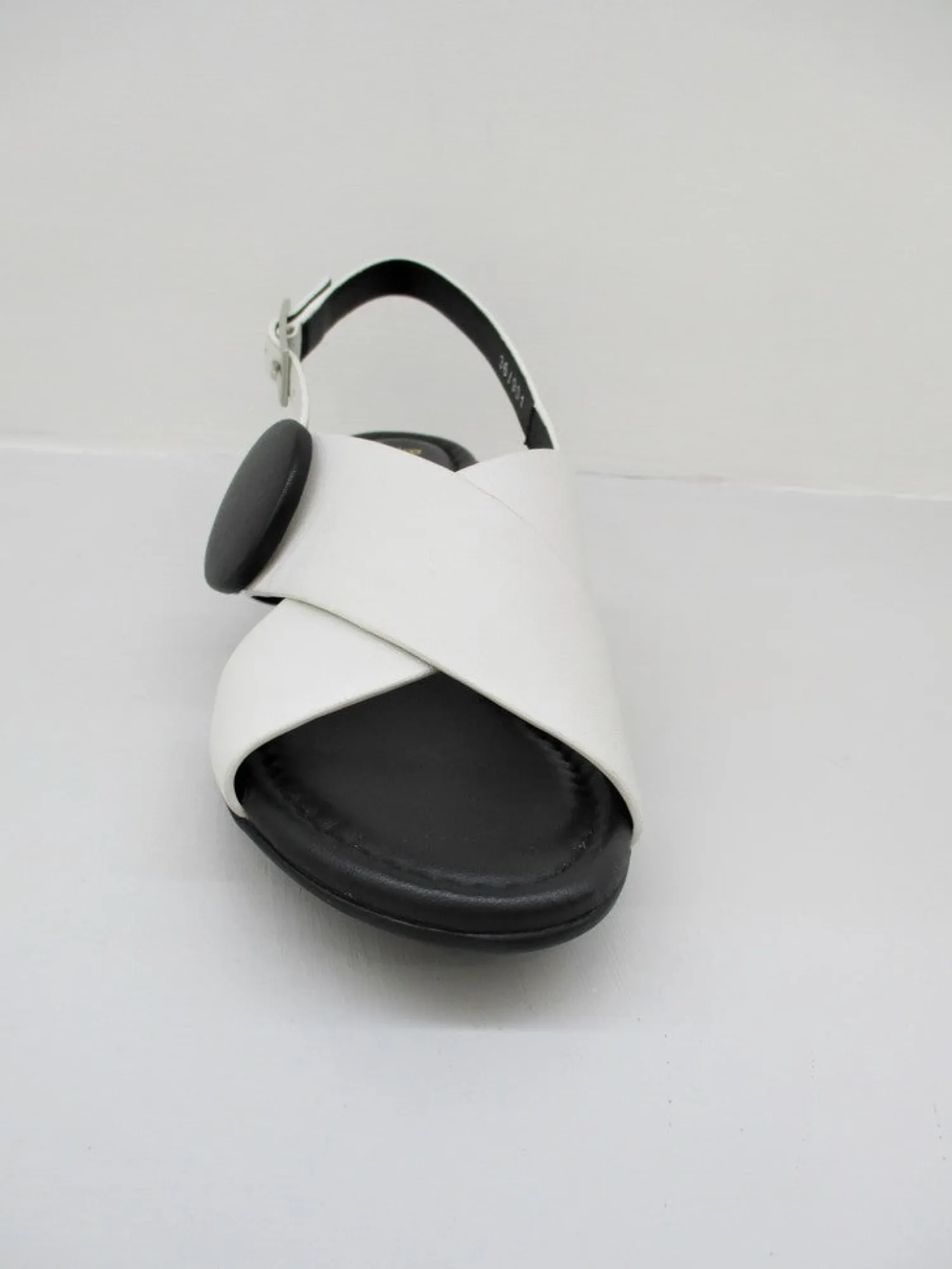 Sandalo pelle donna Barracuda's bianco/nero 0502<Adele Dezzotti Hot