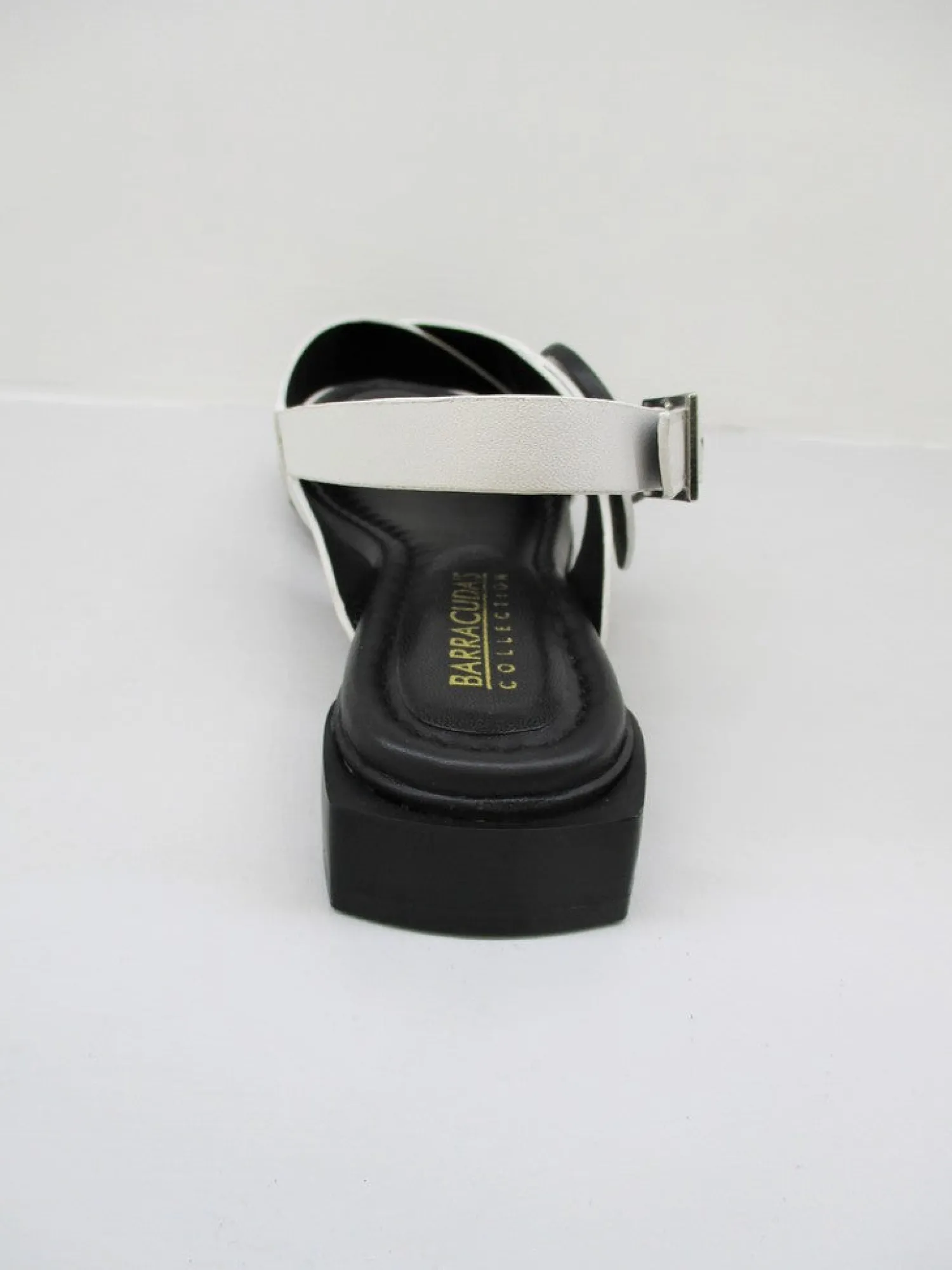 Sandalo pelle donna Barracuda's bianco/nero 0502<Adele Dezzotti Hot