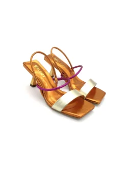 Sandalo pelle donna 1773-C Valery Oro<Valery Calzature New
