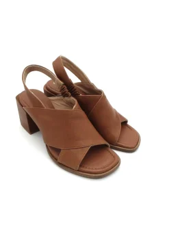 Sandalo pelle donna Cafè Noir LC2140 Cuoio<Cafènoir Sale