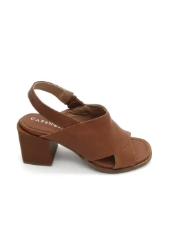 Sandalo pelle donna Cafè Noir LC2140 Cuoio<Cafènoir Sale