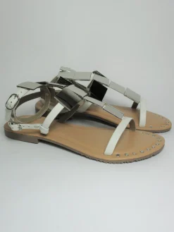 Sandalo pelle donna GL 1020 Bianco<Cafènoir Sale