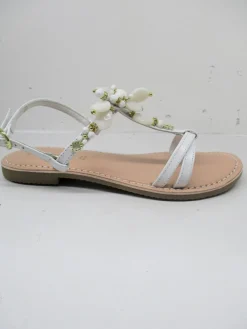 Sandalo pelle donna GH931 bianco<Cafènoir Online