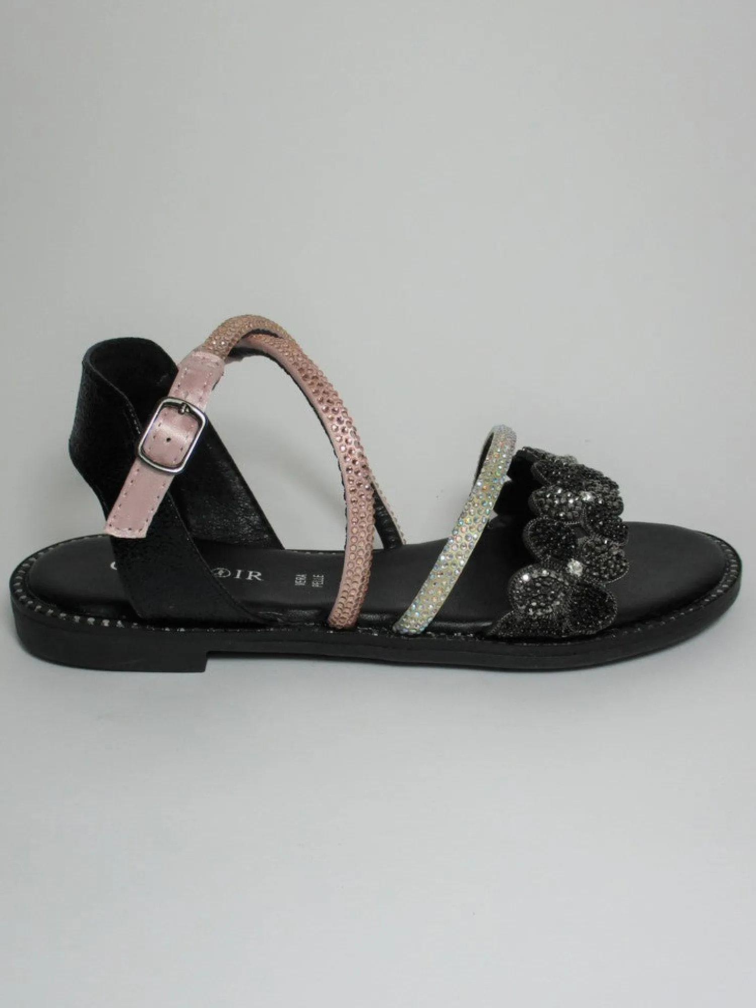 Sandalo pelle donna GD9020 Nero<Cafènoir New