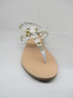 Sandalo pelle donna GH932 bianco<Cafènoir Hot