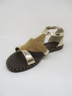 Sandalo pelle donna GB277 platino<Cafènoir Discount