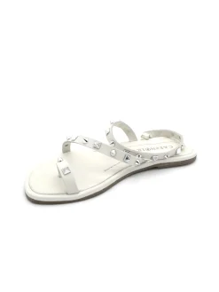 Sandalo pelle donna GD1060 Bianco<Cafènoir Fashion