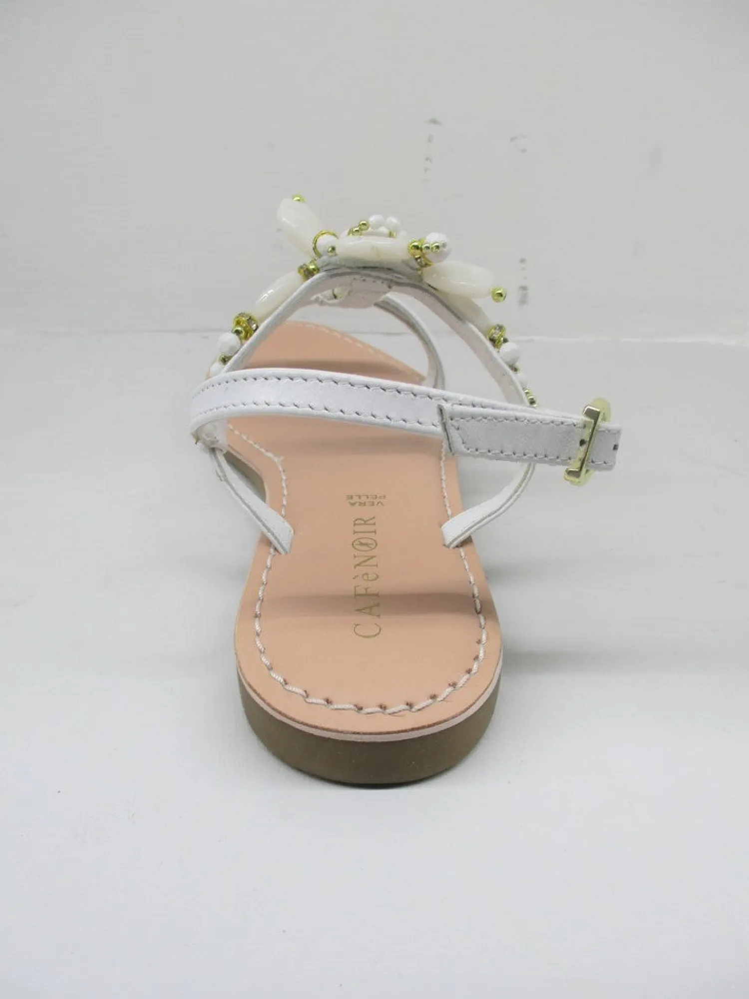 Sandalo pelle donna GH931 bianco<Cafènoir Online