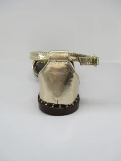 Sandalo pelle donna GB277 platino<Cafènoir Discount