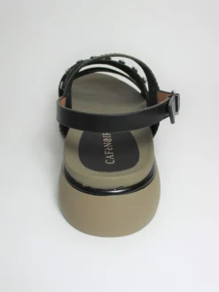 Sandalo pelle donna HL9390 Verde/Maculato<Cafènoir Outlet