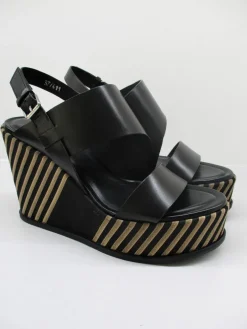 Sandalo pelle donna 1801 nero<Cris Vergrè Online