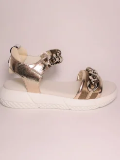 Sandalo pelle donna E2833 Platino<Elena Iachi Hot