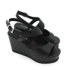 Sandalo pelle donna 2116 Vale Mousse nero<Gianmarco Sorelli Online