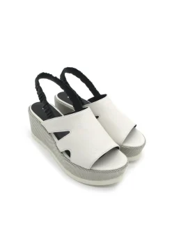 Sandalo pelle donna 2101 Jil Mousse gesso<Gianmarco Sorelli Fashion