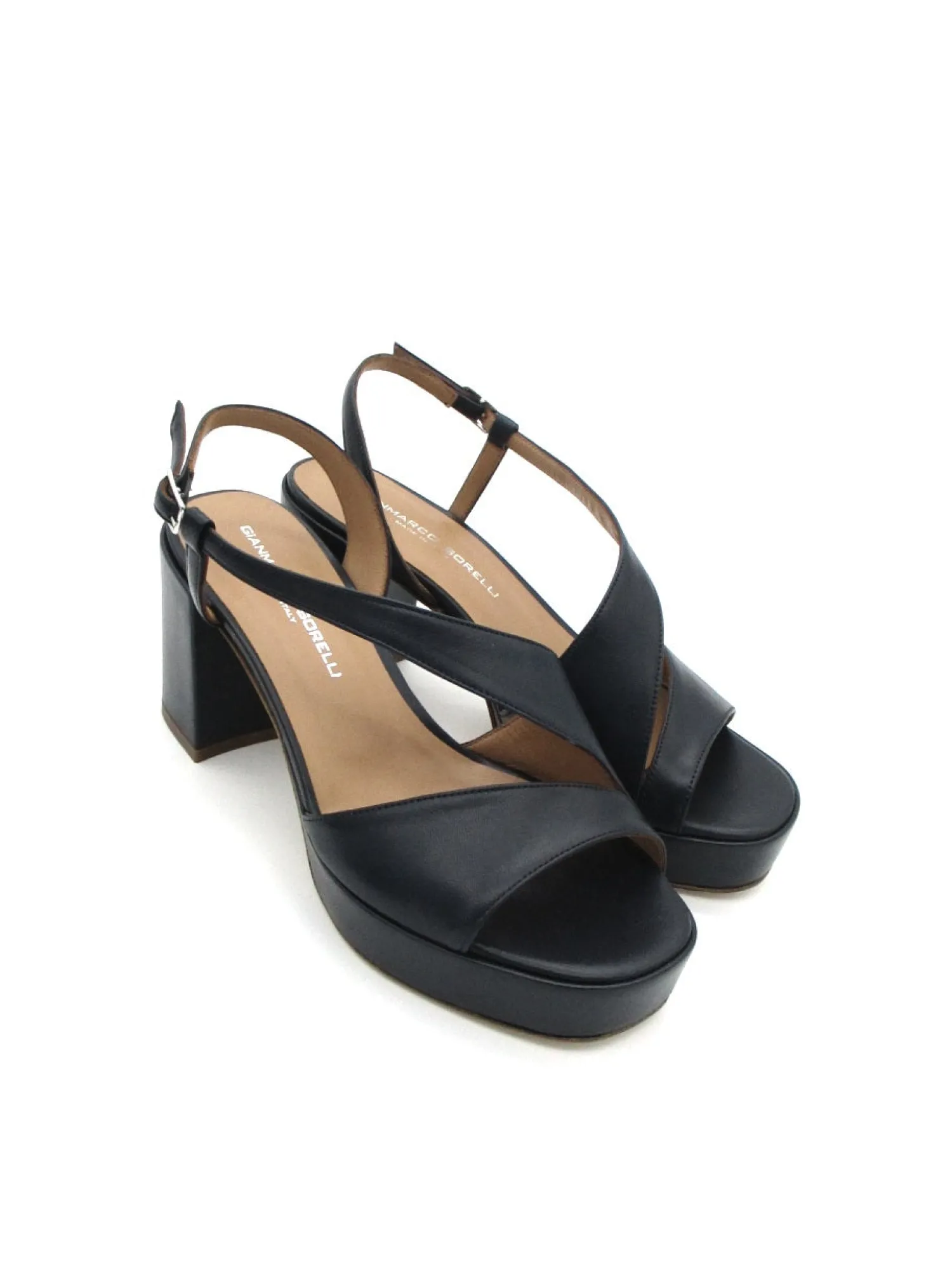 Sandalo pelle donna 2132 Nora Blu<Gianmarco Sorelli Clearance