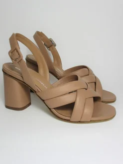 Sandalo pelle donna 2069 beige<Gianmarco Sorelli Outlet
