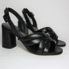 Sandalo pelle donna 2069 nero<Gianmarco Sorelli Online