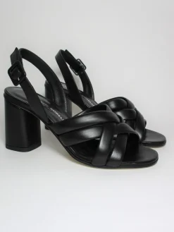 Sandalo pelle donna 2069 nero<Gianmarco Sorelli Online