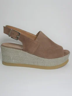 Sandalo pelle donna 2054 Taupe<Gianmarco Sorelli Best