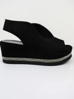 Sandalo pelle donna 2006 Jil nero<Gianmarco Sorelli Online