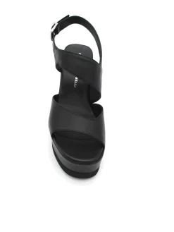 Sandalo pelle donna 2116 Vale Mousse nero<Gianmarco Sorelli Online