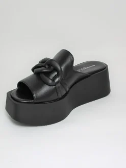 Sandalo pelle donna 2953/OPAK Nero<Gianmarco Sorelli Discount